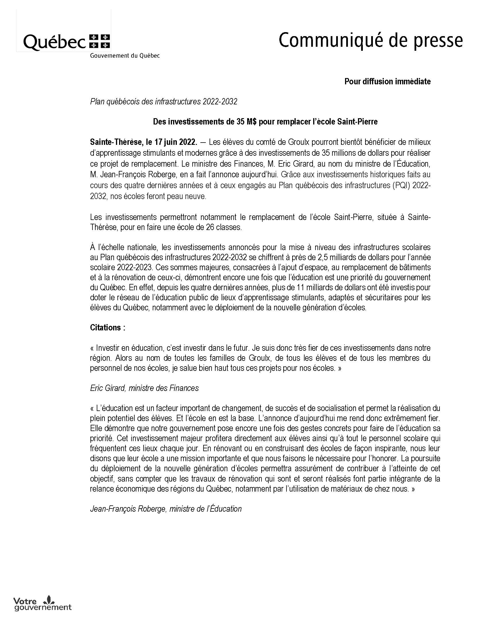 Communiqué 17 juin 2022 page 1