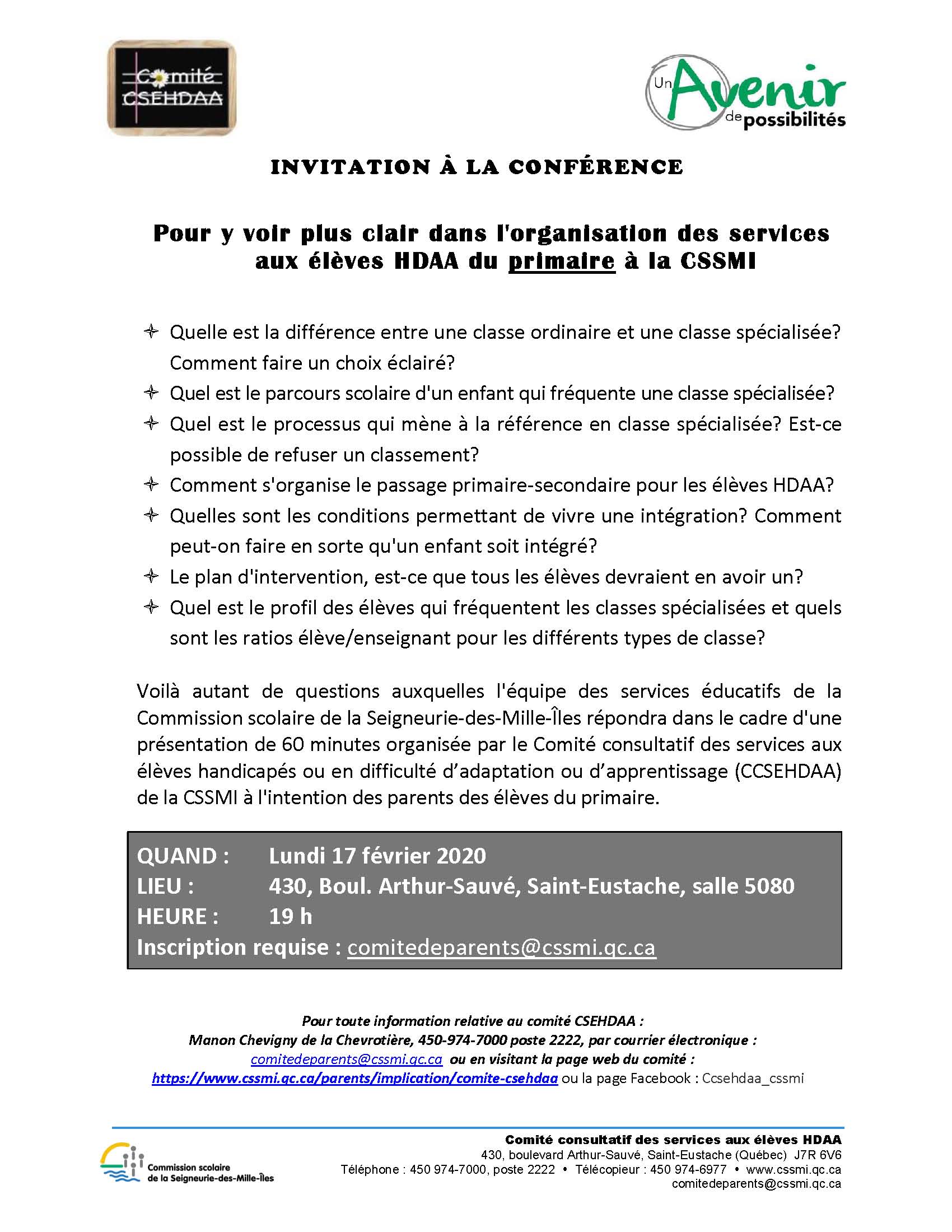 Invitation  à une conférence