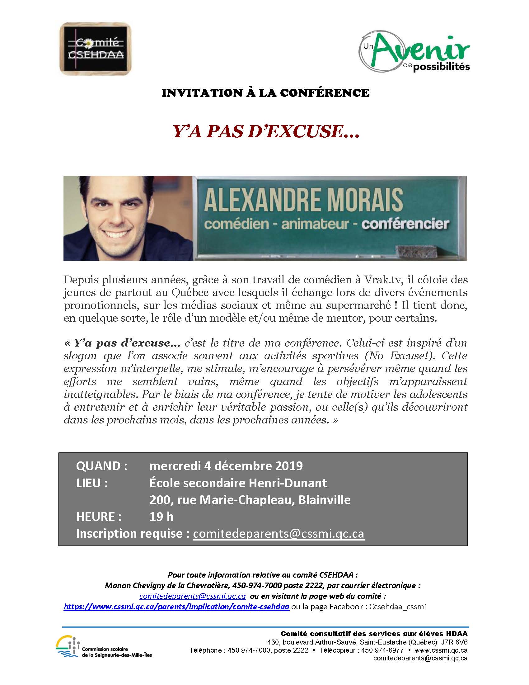 Conférence d'Alexandre Morais