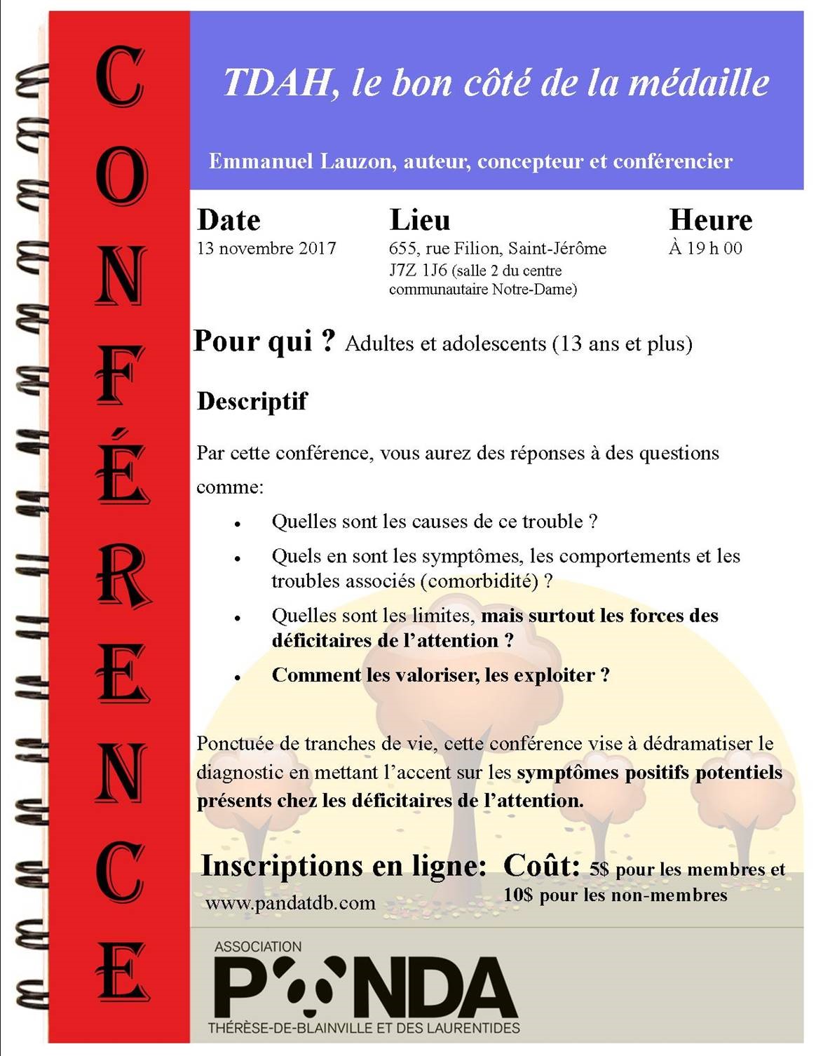 Conférence TDAH Panda