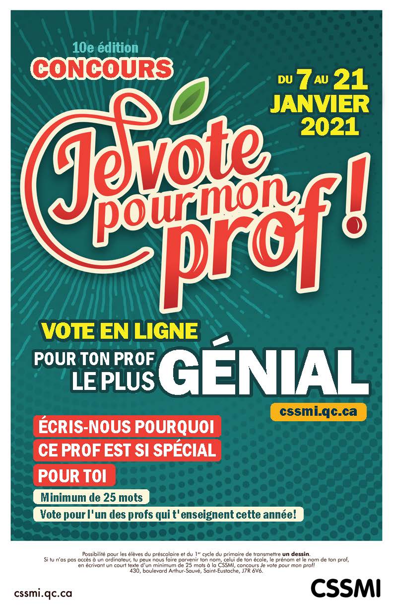 Concours Je vote pour mon prof