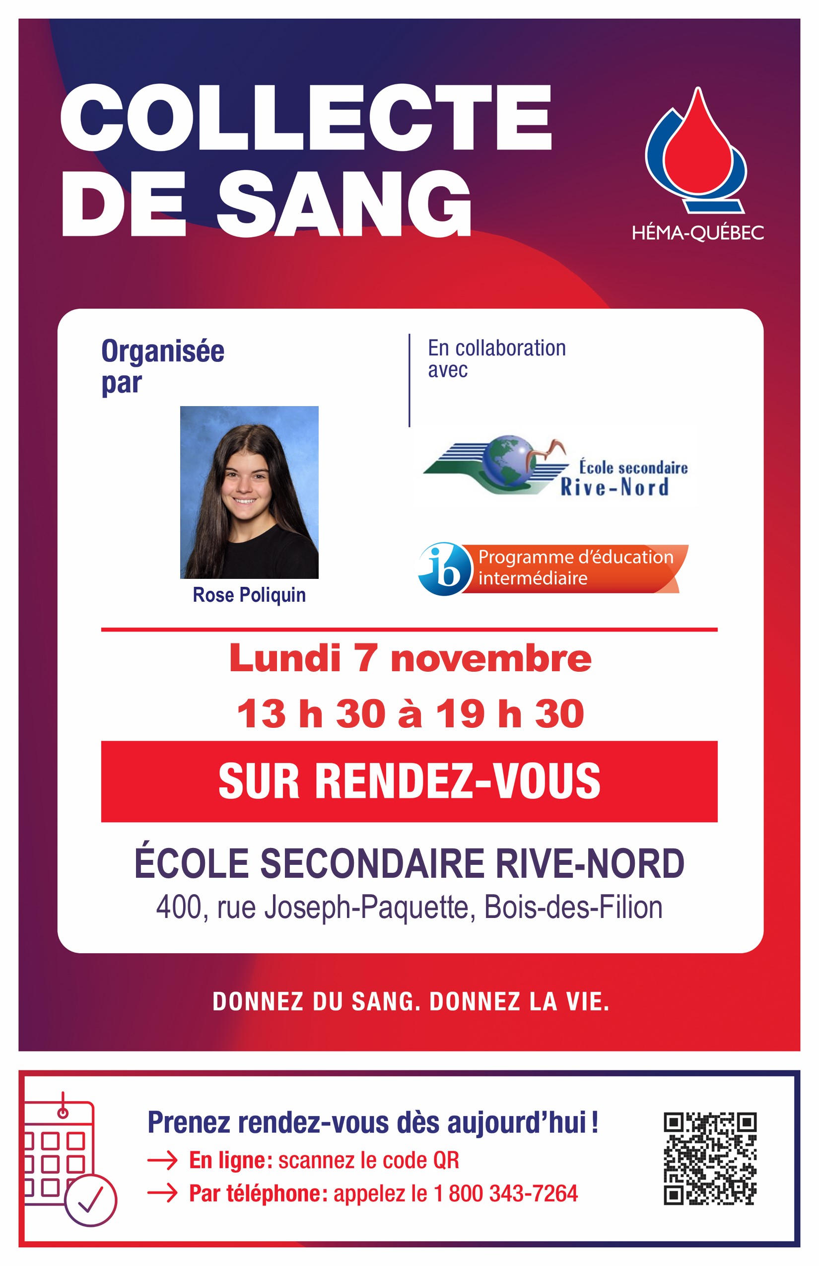 Collecte de sang 7 novembre