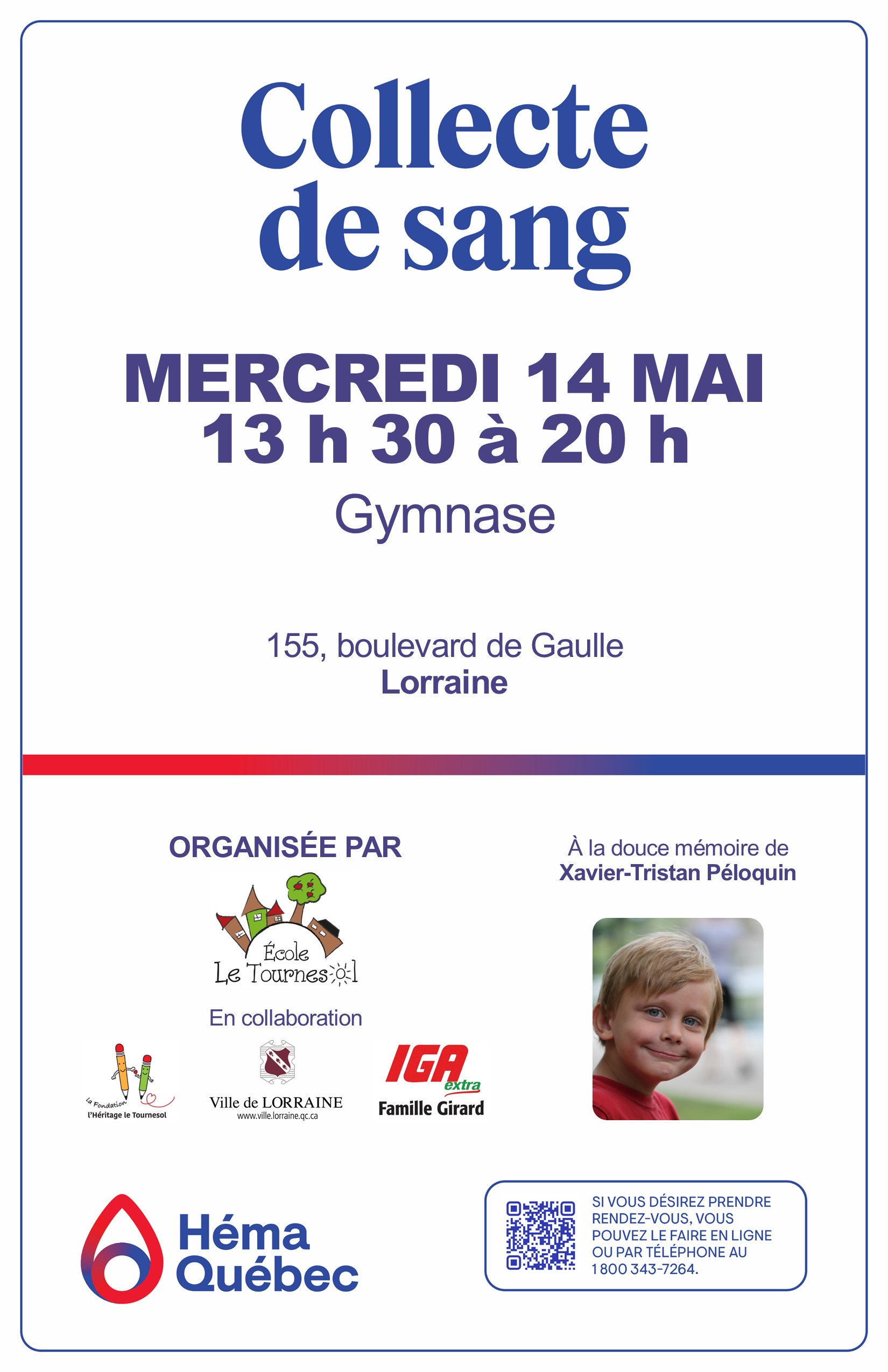 Affiche collecte de sang