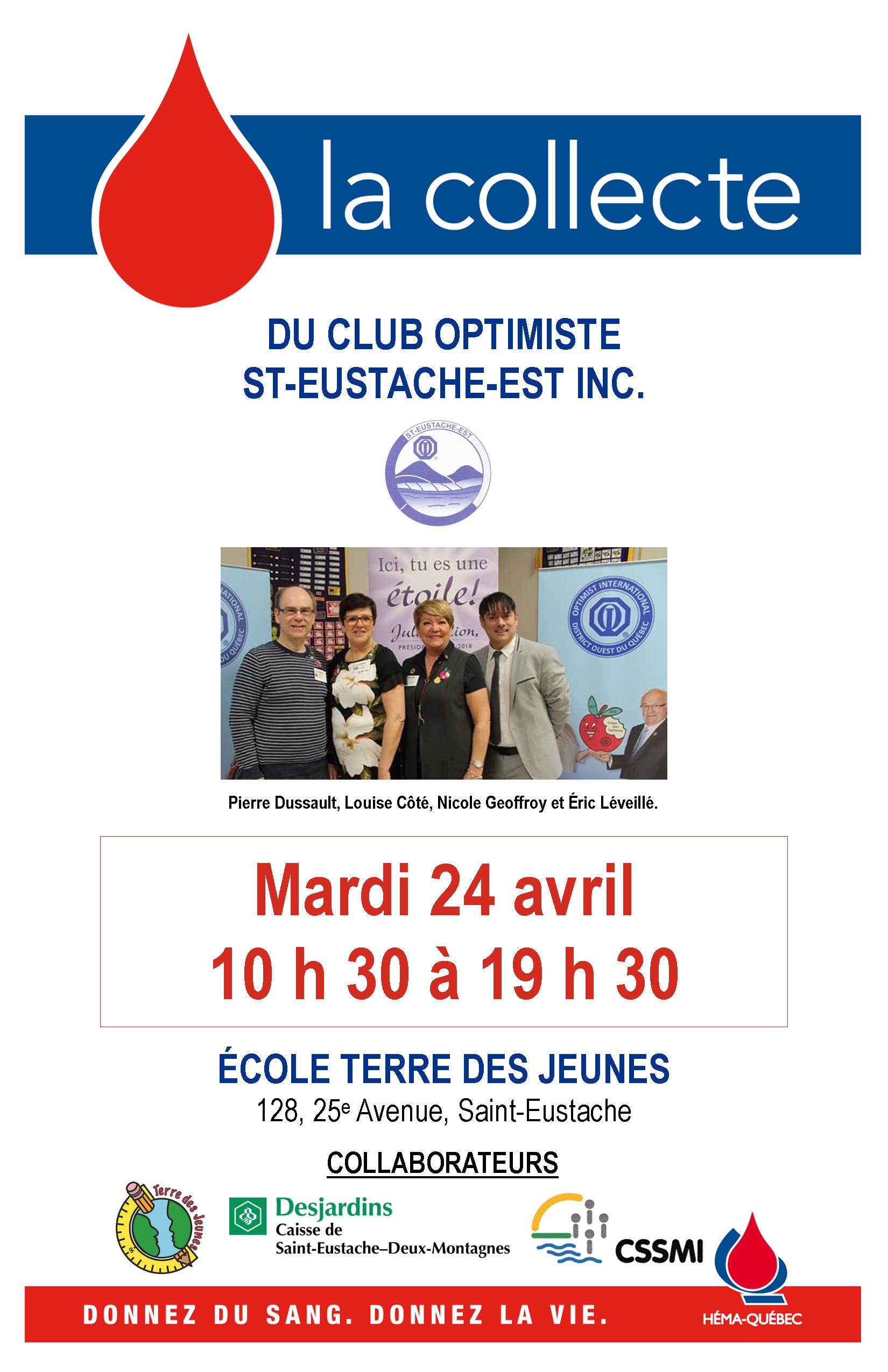 Collecte de sang Terre des jeunes